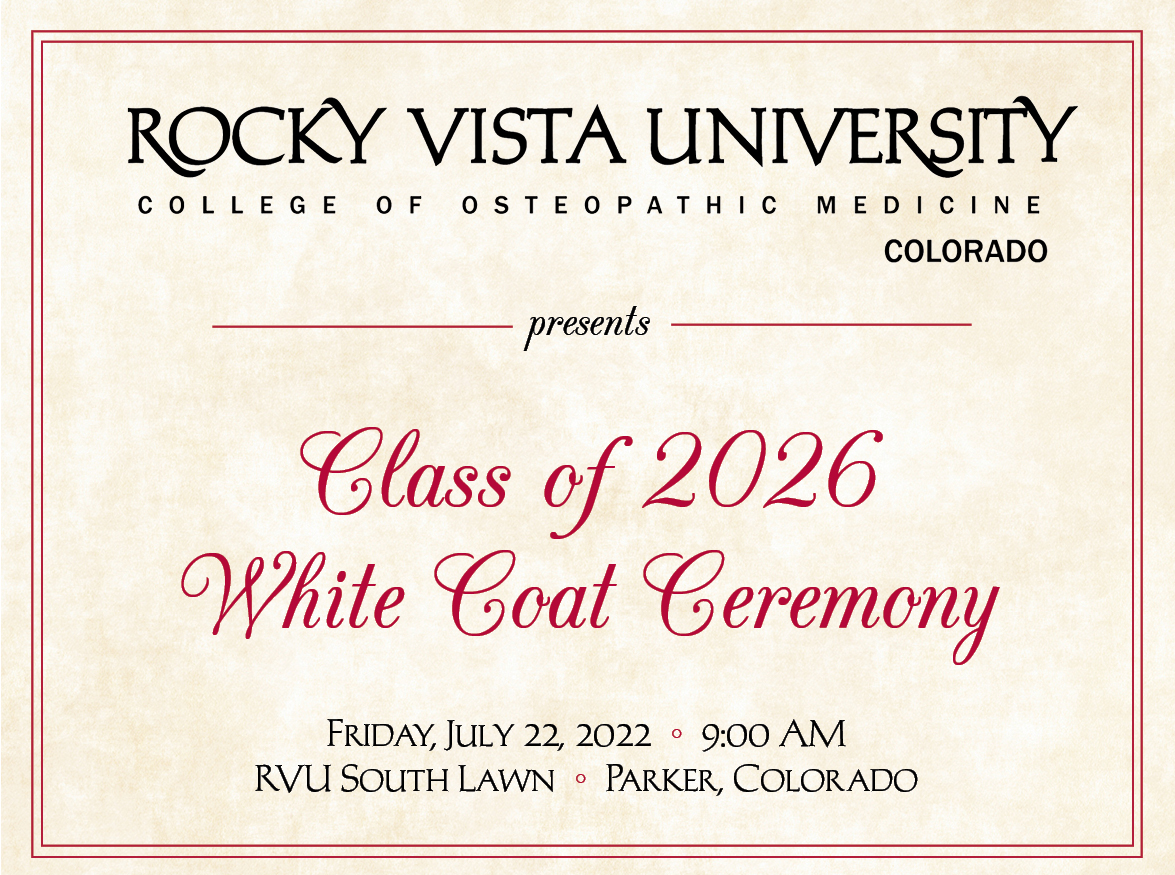 White Coat Ceremony Colorado Class of 2026