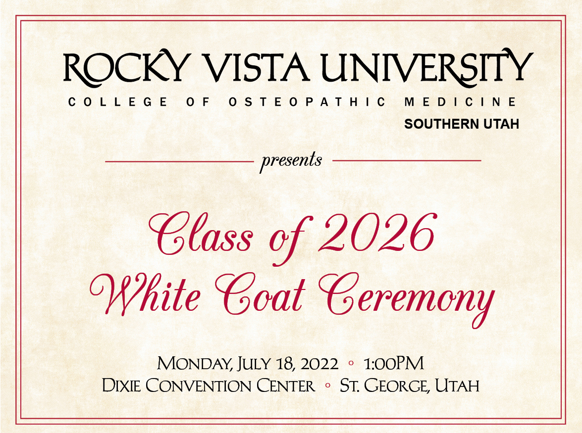 White Coat Ceremony Southern Utah Class of 2026