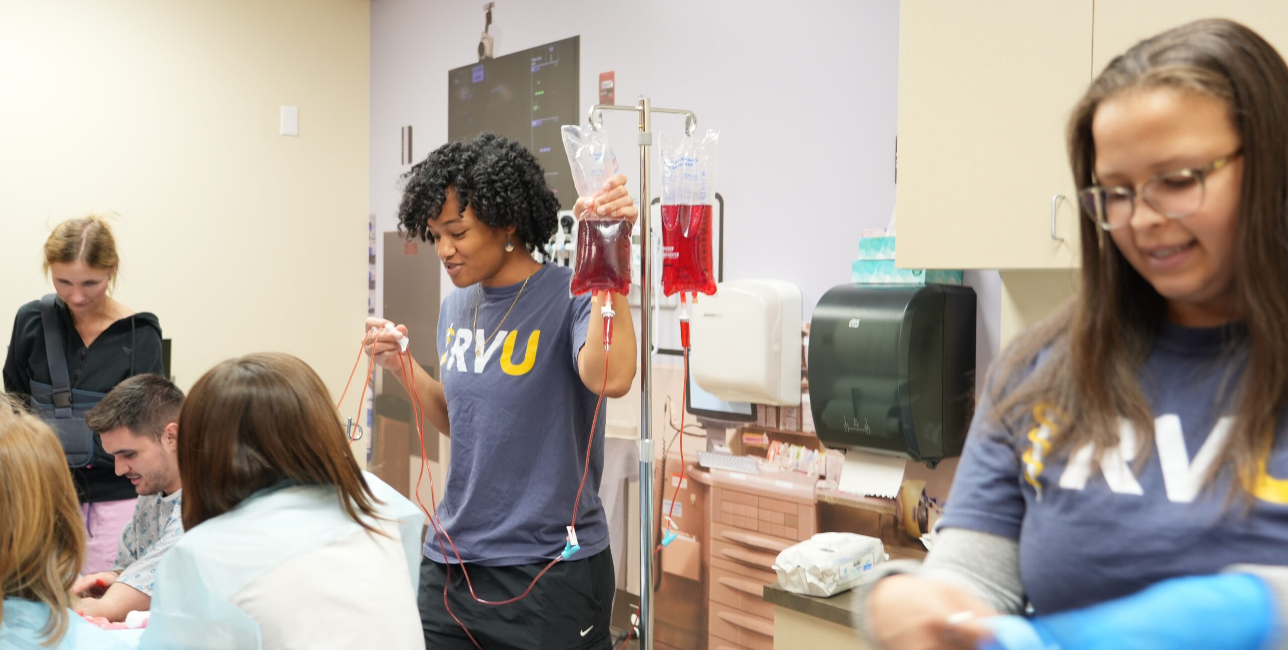 RVU students leading a 'Stop-the-Bleed' demonstration